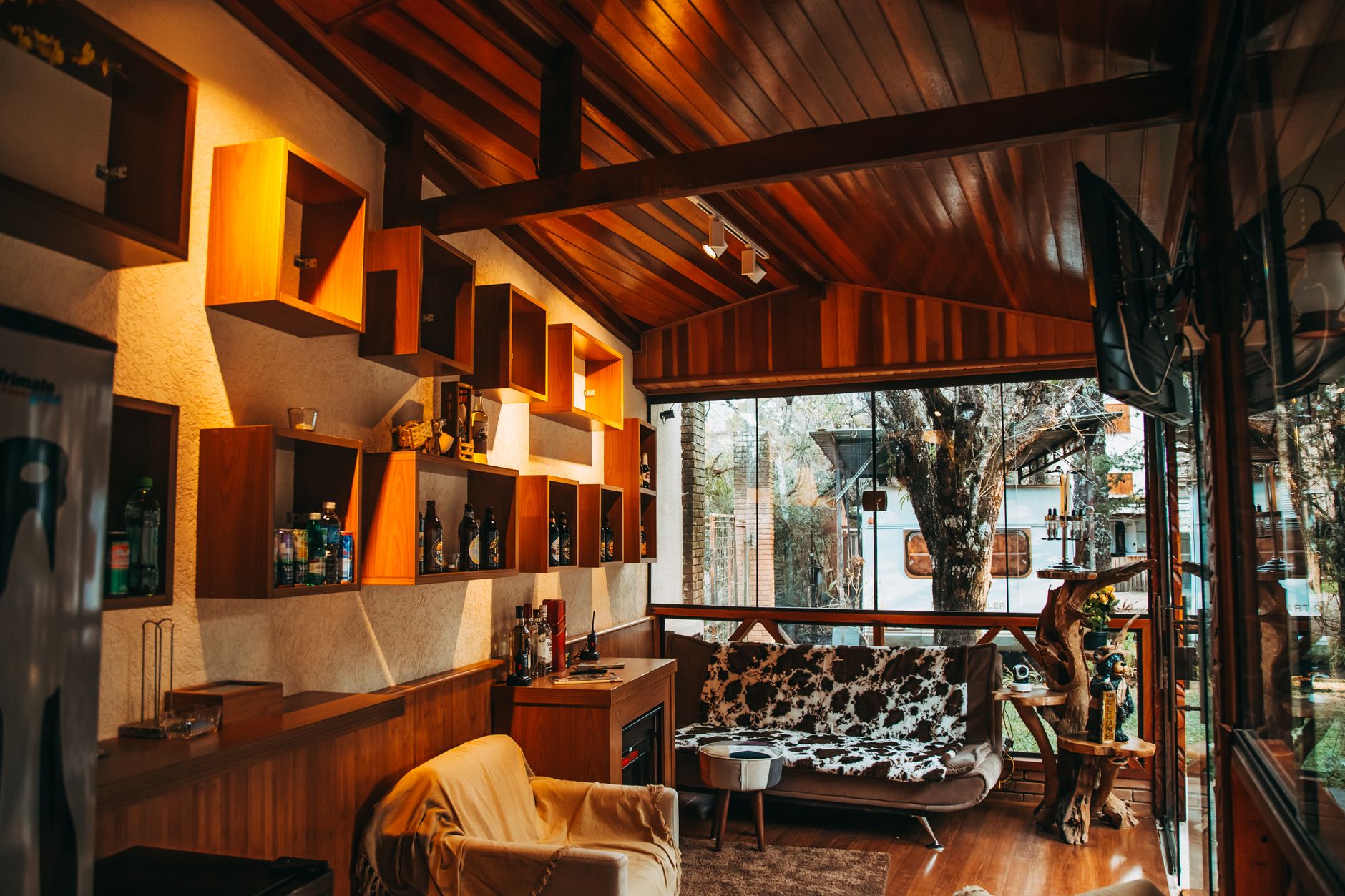 Architectural boutique lodge interior